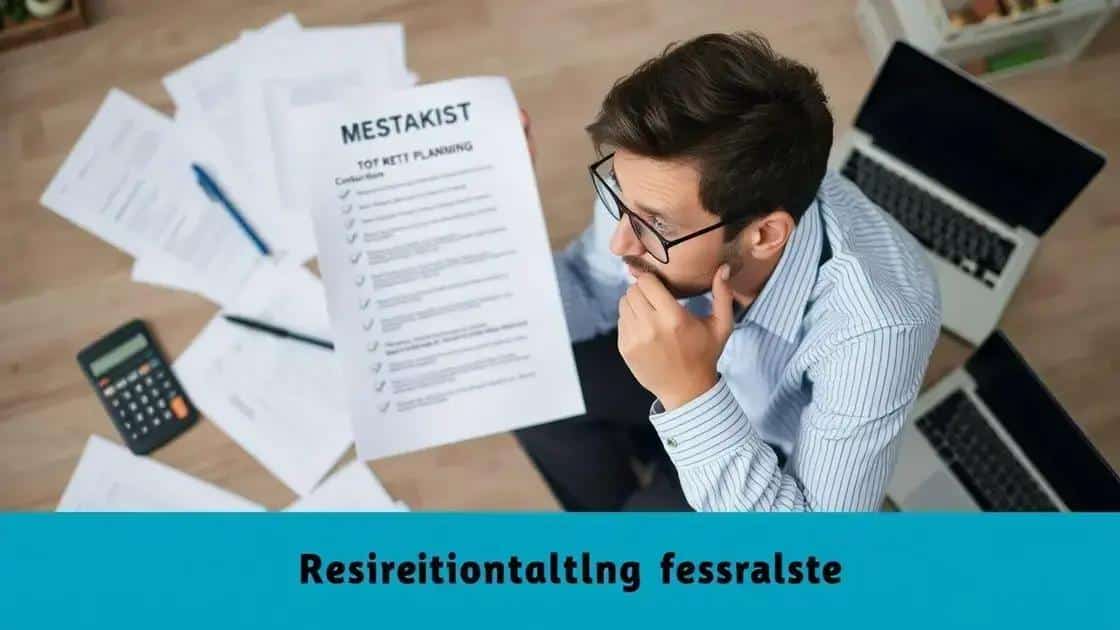 Common mistakes in retirement planning