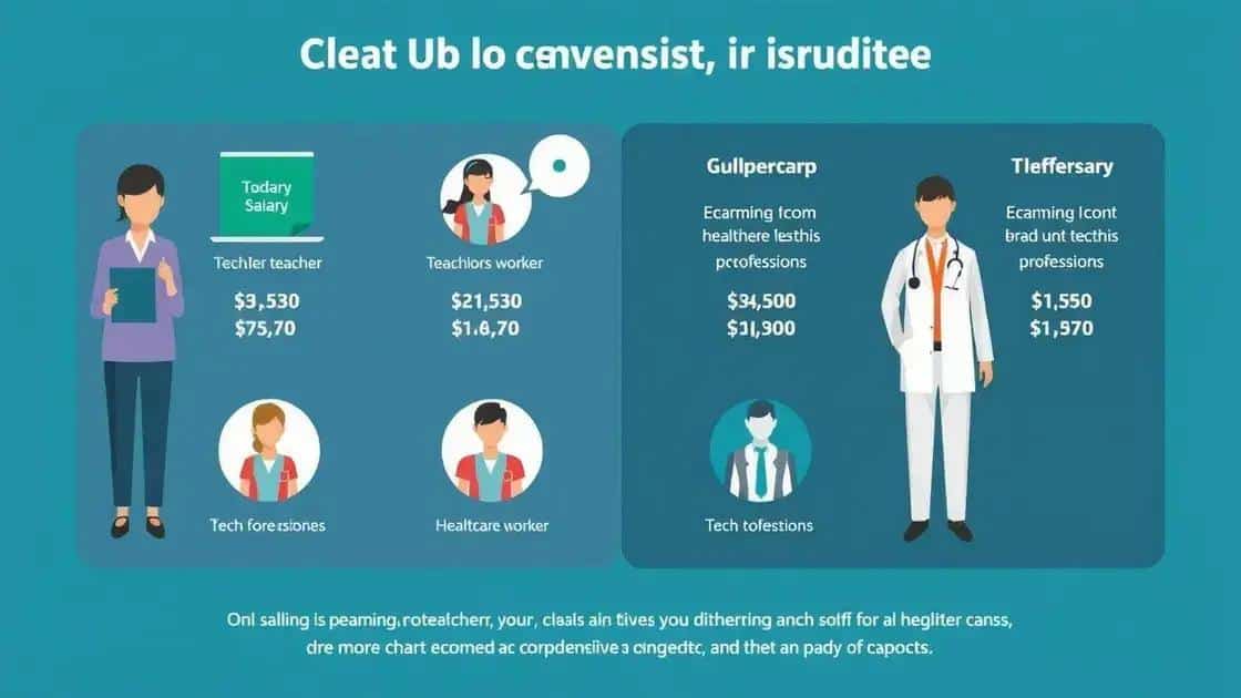 Comparison with salaries in other sectors