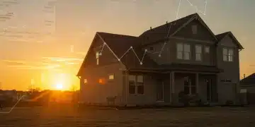 Illustration of federal housing policy changes affecting homeowners with a house and financial graphs