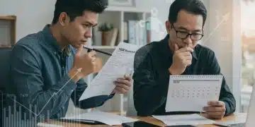 Small business owner analyzing 2025 tax implications