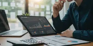 Financial professional analyzing 2026 US tax code changes on a tablet