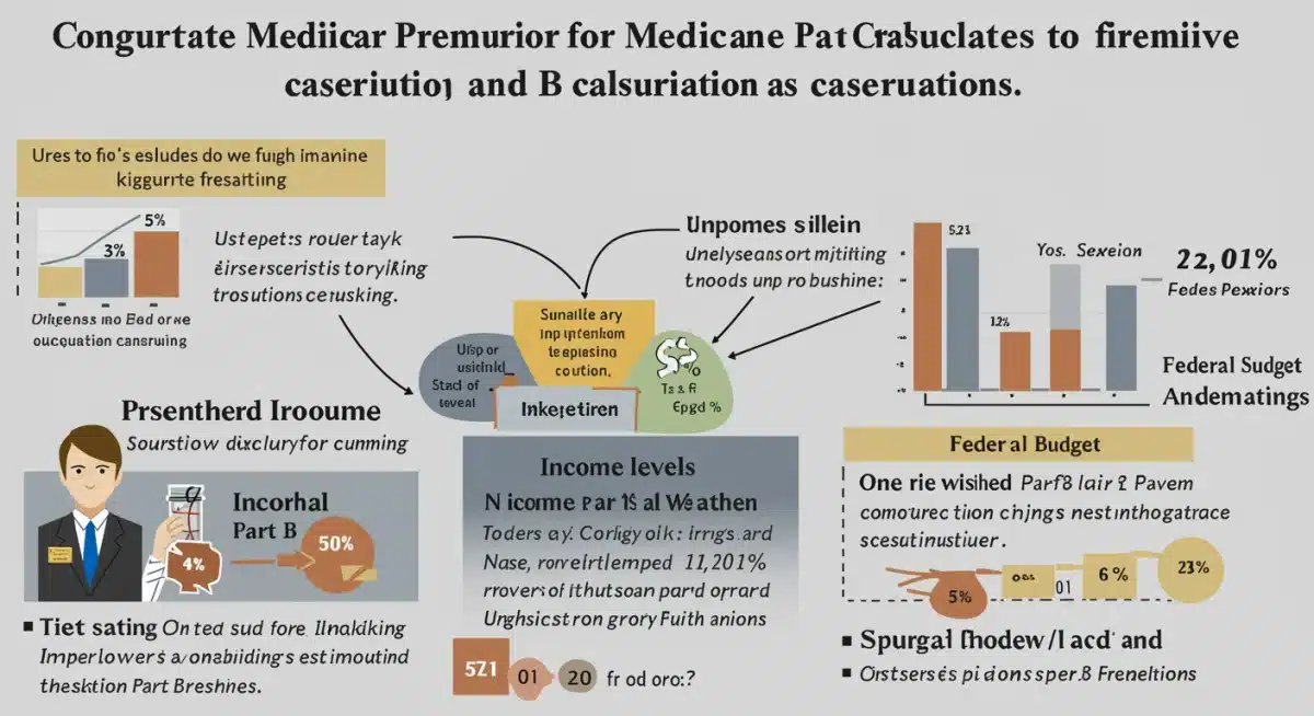 Infographic showing Medicare Part B premium calculation factors
