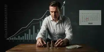 Financial expert organizing money to protect savings from inflation in 2025.
