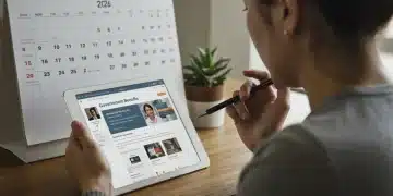 Person navigating unemployment benefits website on a tablet for 2026