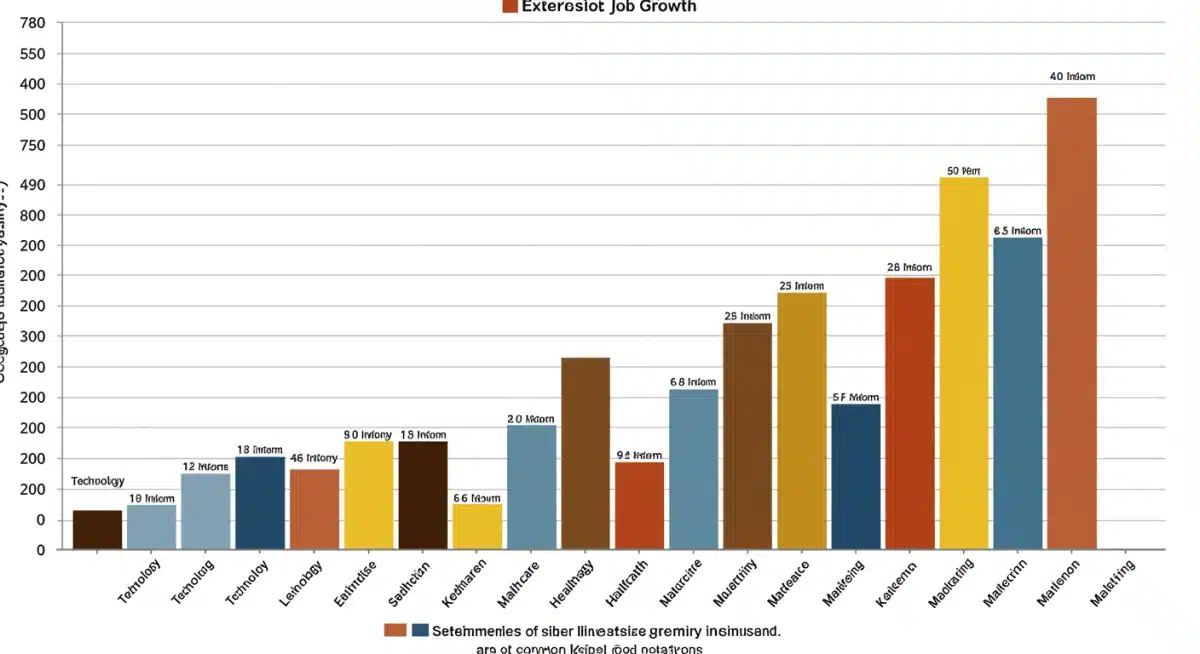 Chart showing job growth across different US economic sectors in January 2026
