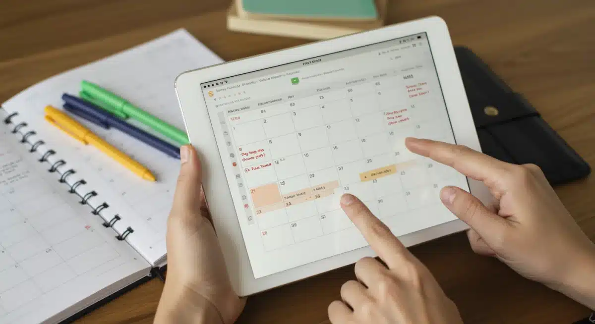 Digital and physical planners for effective time management in online studies
