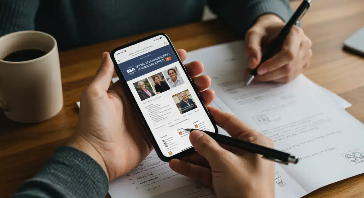 Accessing Social Security information on a smartphone