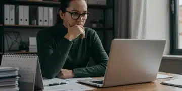 Person researching 2026 federal unemployment benefits on a laptop