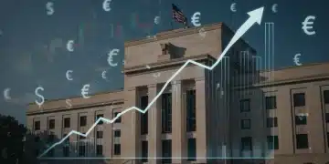 Graph showing rising interest rates with Federal Reserve building, symbolizing economic shifts and investment planning.