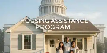 Family smiling in front of home, representing housing assistance programs