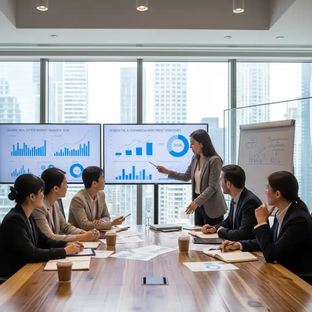 Investors discussing real estate market performance and 2026 investment strategies