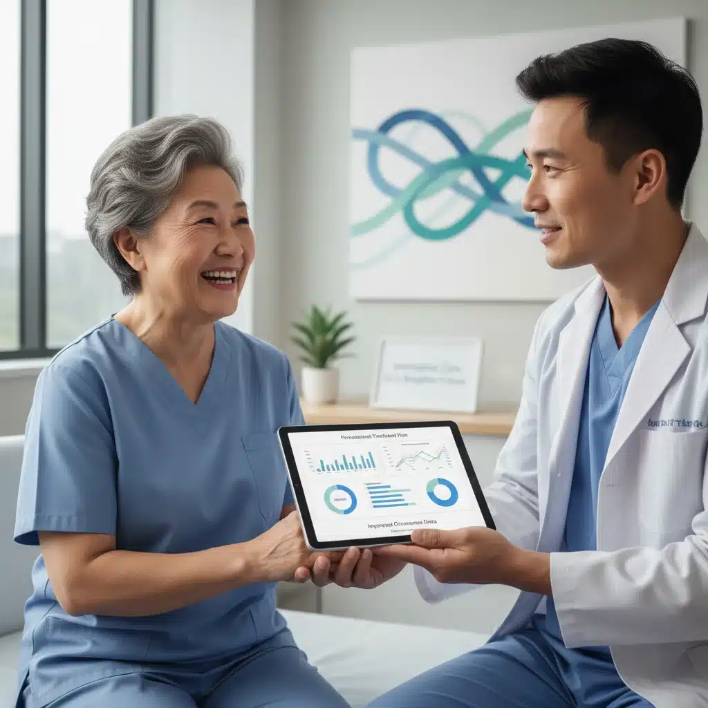 Doctor and patient discussing new treatment options and improved health