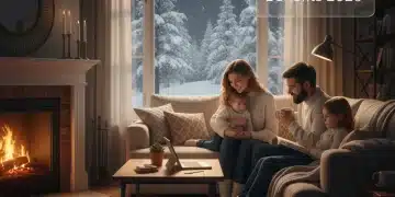 Family enjoying a warm home thanks to LIHEAP benefits